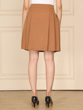Exude Pleat Skirt Beige